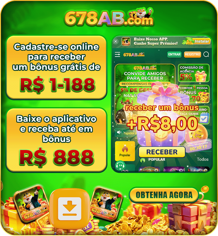 Cadastre-se online para receber um bonus gratis de R$ 1-188